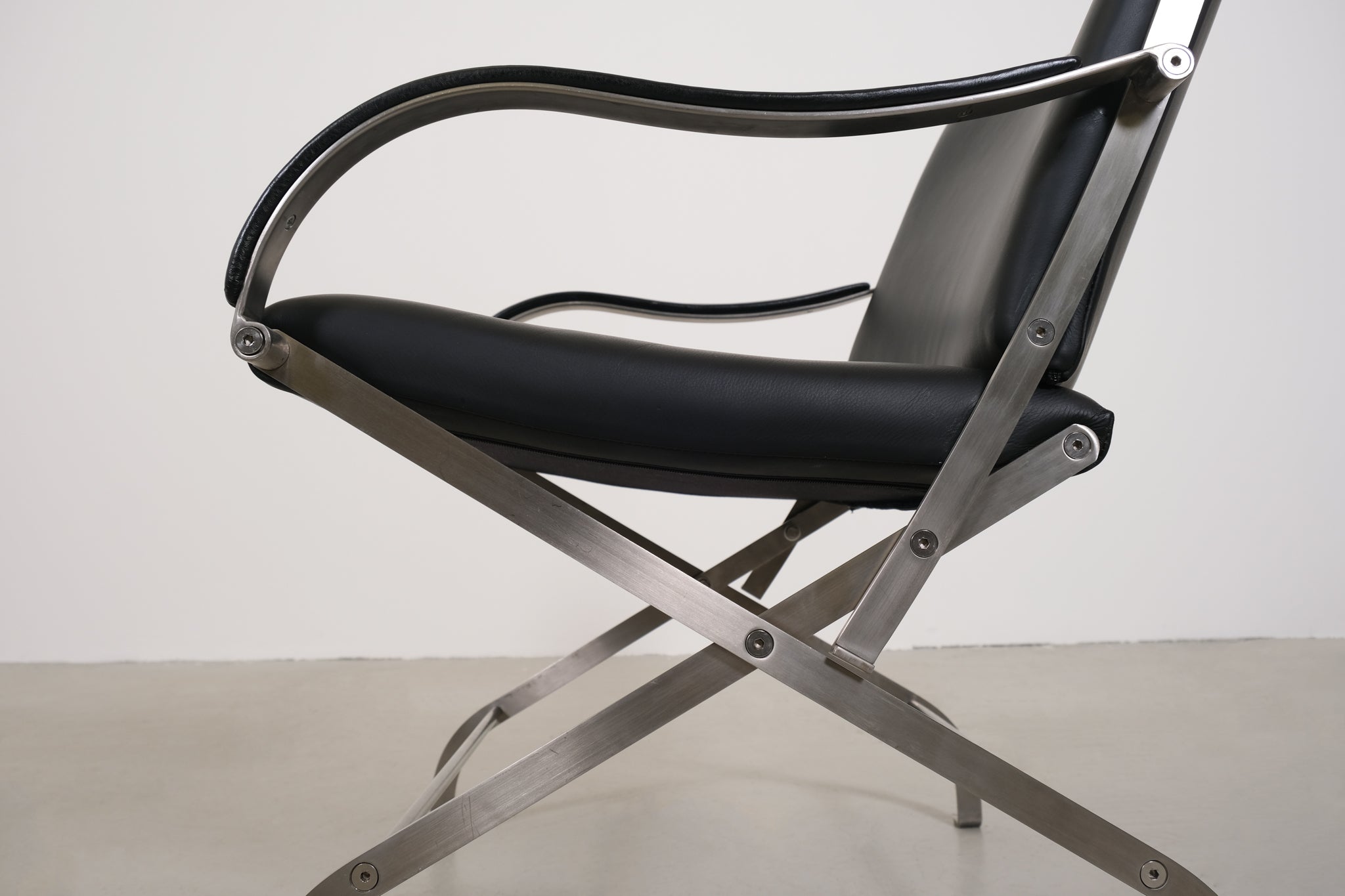 Set of vintage faux leather armchairs