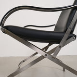 Set of vintage faux leather armchairs