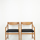 Vintage stoelen set met armleuning teddy