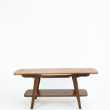Vintage Teakhouten Salontafel met Omkeerbaar Blad