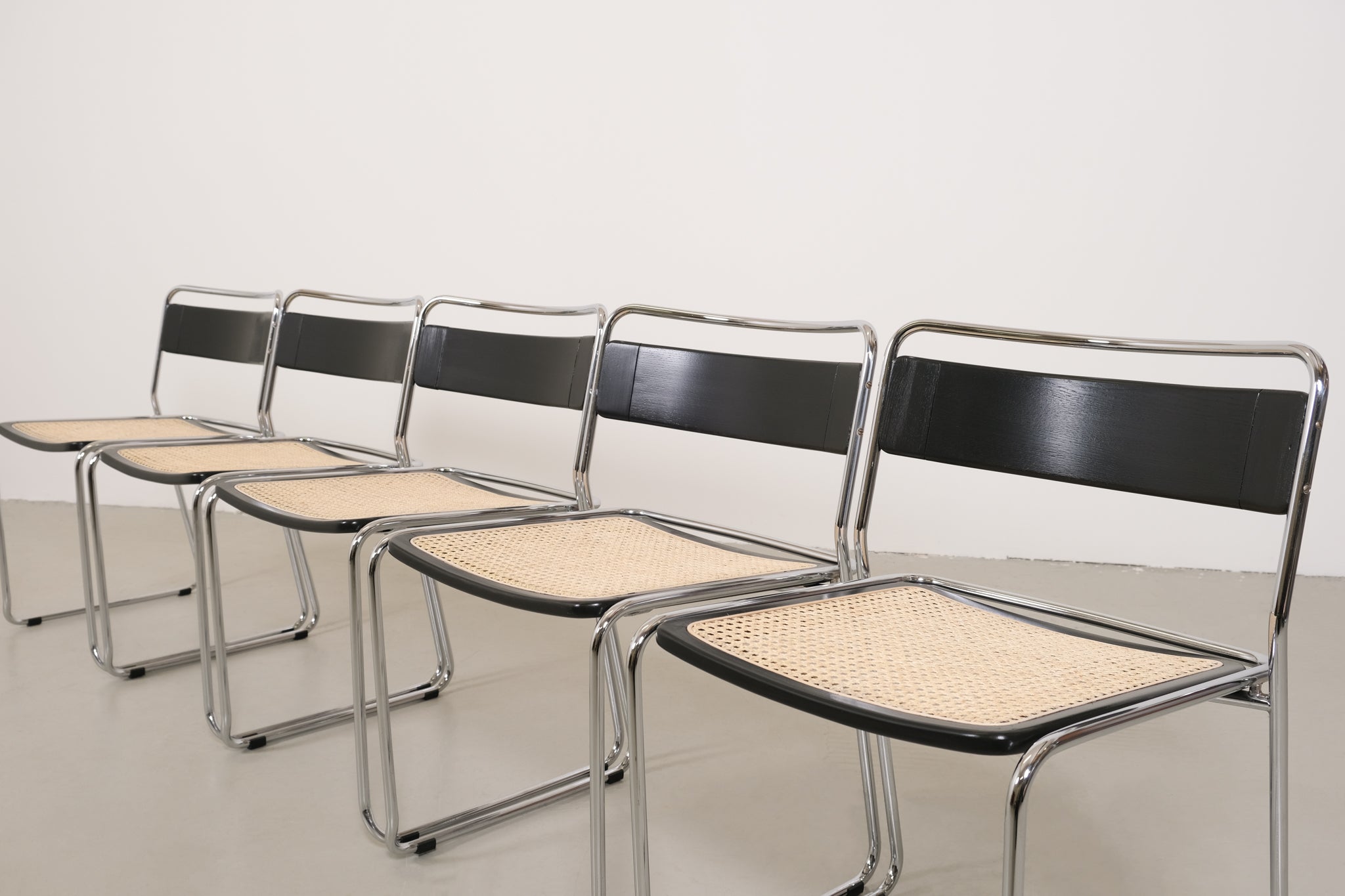 Webbing dining chairs Italian design - set of 5