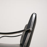 Set of vintage faux leather armchairs