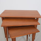 Set of vintage teak nesting tables