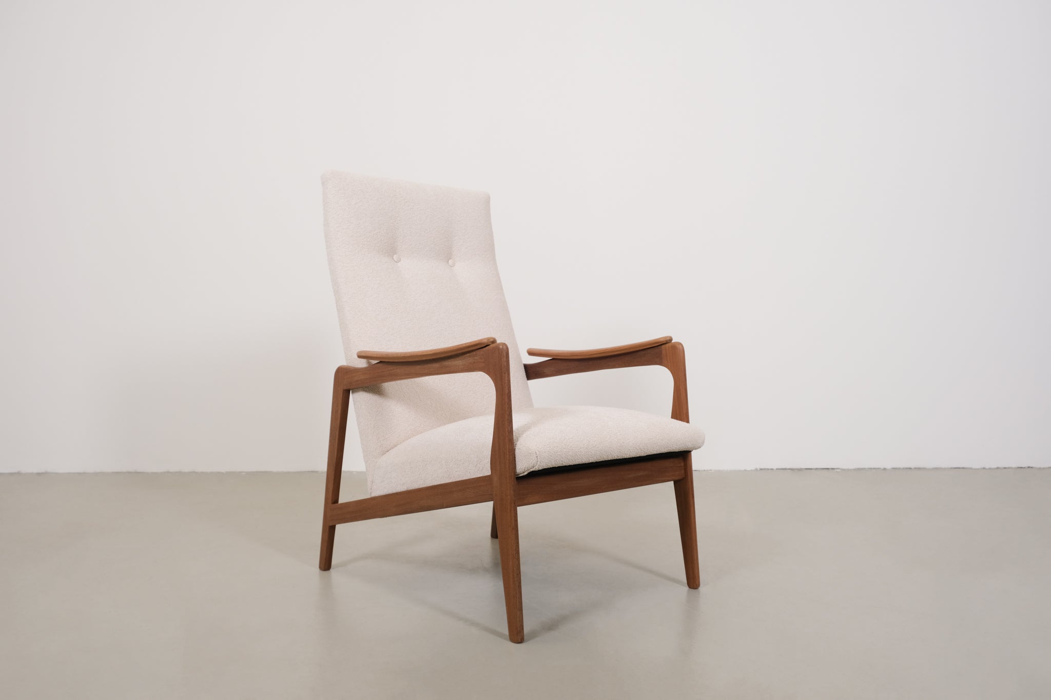 Vintage mid-century teak armchair