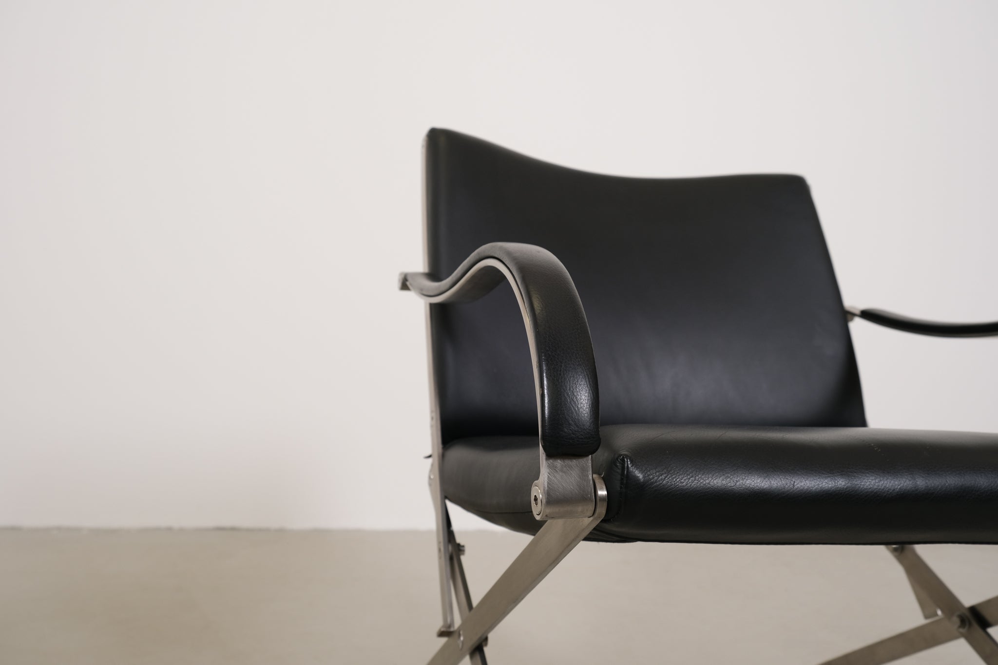 Set of vintage faux leather armchairs