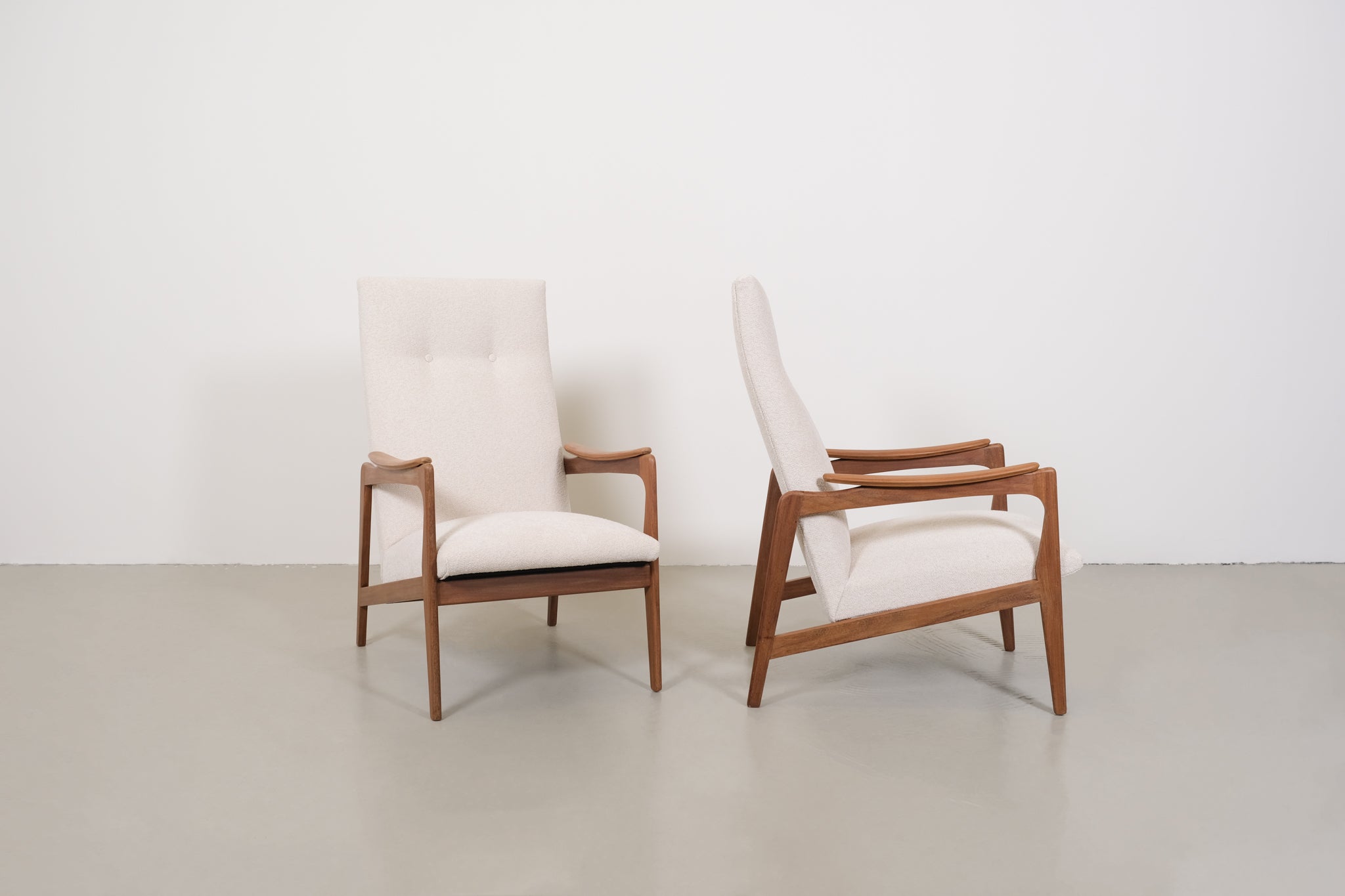 Vintage mid-century teak armchair