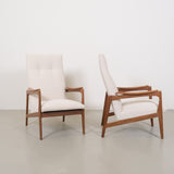 Vintage mid-century teak armchair