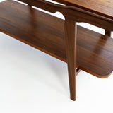 Vintage Teakhouten Salontafel met Omkeerbaar Blad