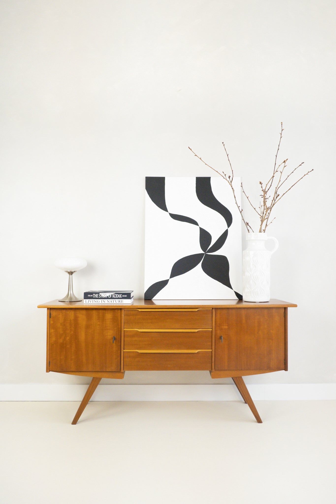 Vintage Retro Teakhouten Dressoir Jaren 60