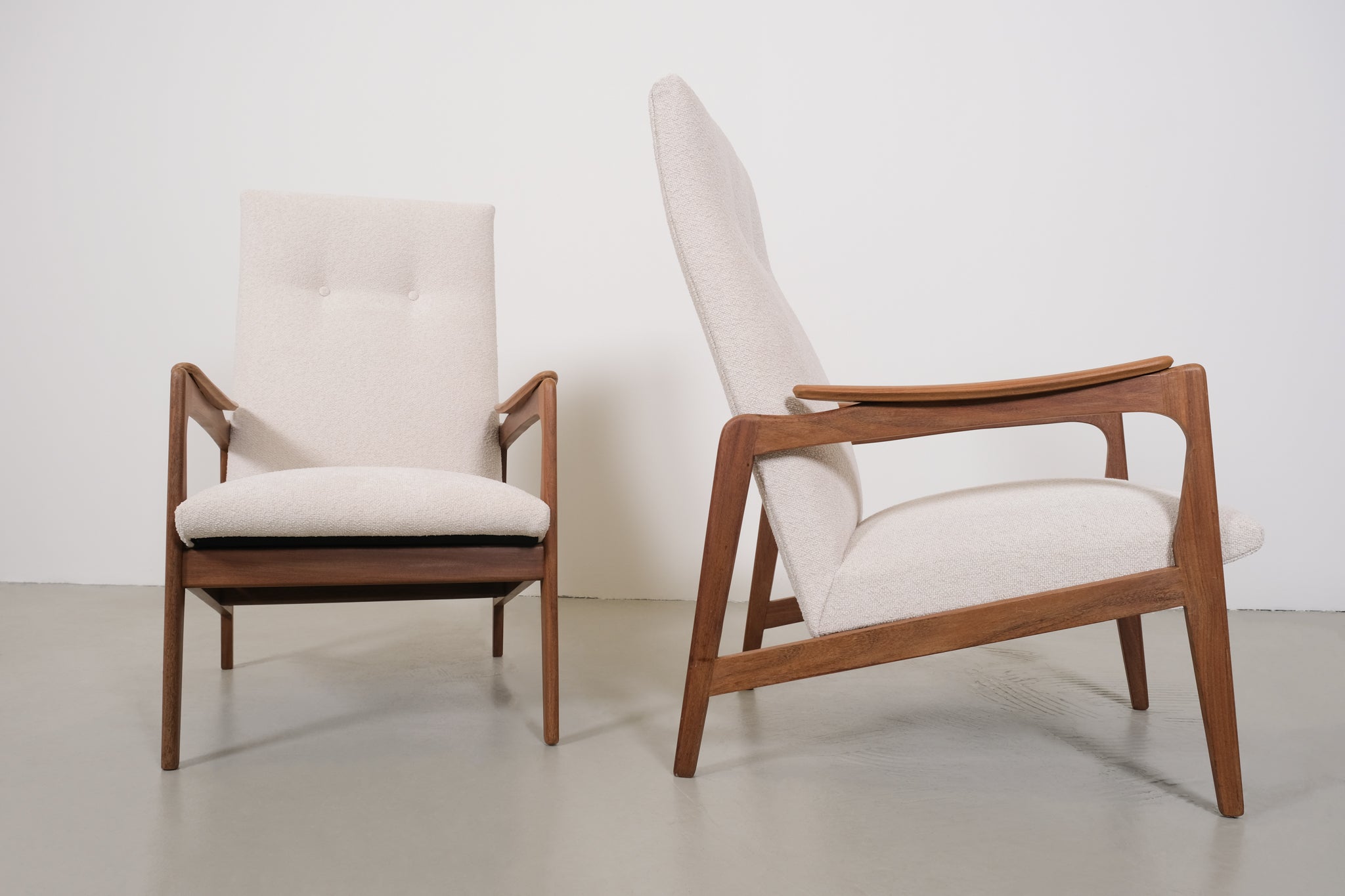 Vintage mid-century teak armchair