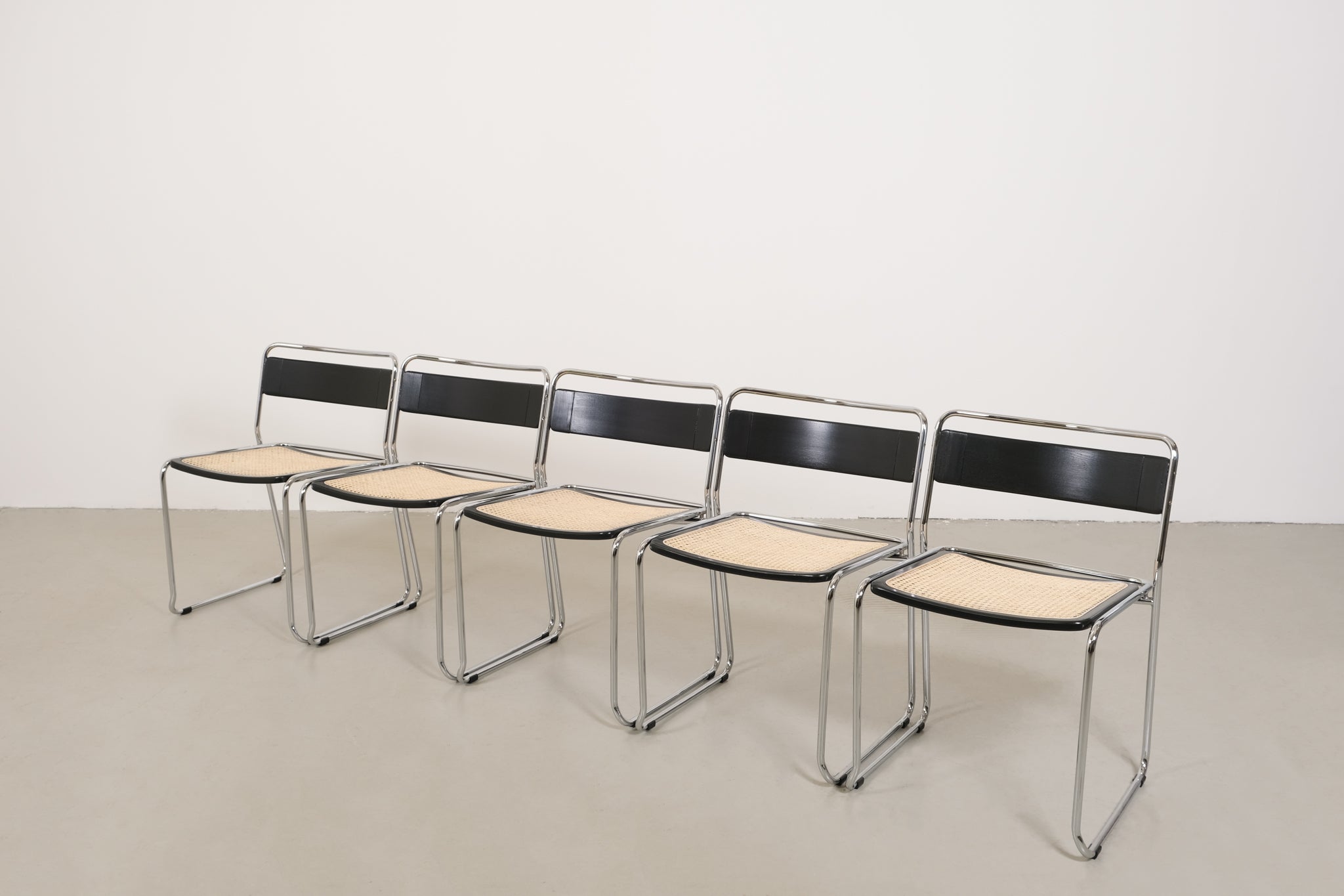 Webbing dining chairs Italian design - set of 5