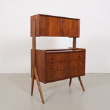 Danish teak secretary desk by FBD Møbler