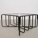 Black Tubular Glass Coffeetable, The Netherlands 1950s