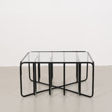 Black Tubular Glass Coffeetable, The Netherlands 1950s