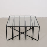 Black Tubular Glass Coffeetable, The Netherlands 1950s