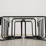 Black Tubular Glass Coffeetable, The Netherlands 1950s