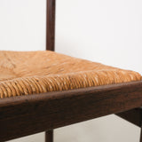 Italian dining chairs with rattan - set of 4