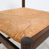 Italian dining chairs with rattan - set of 4