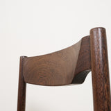 Italian dining chairs with rattan - set of 4