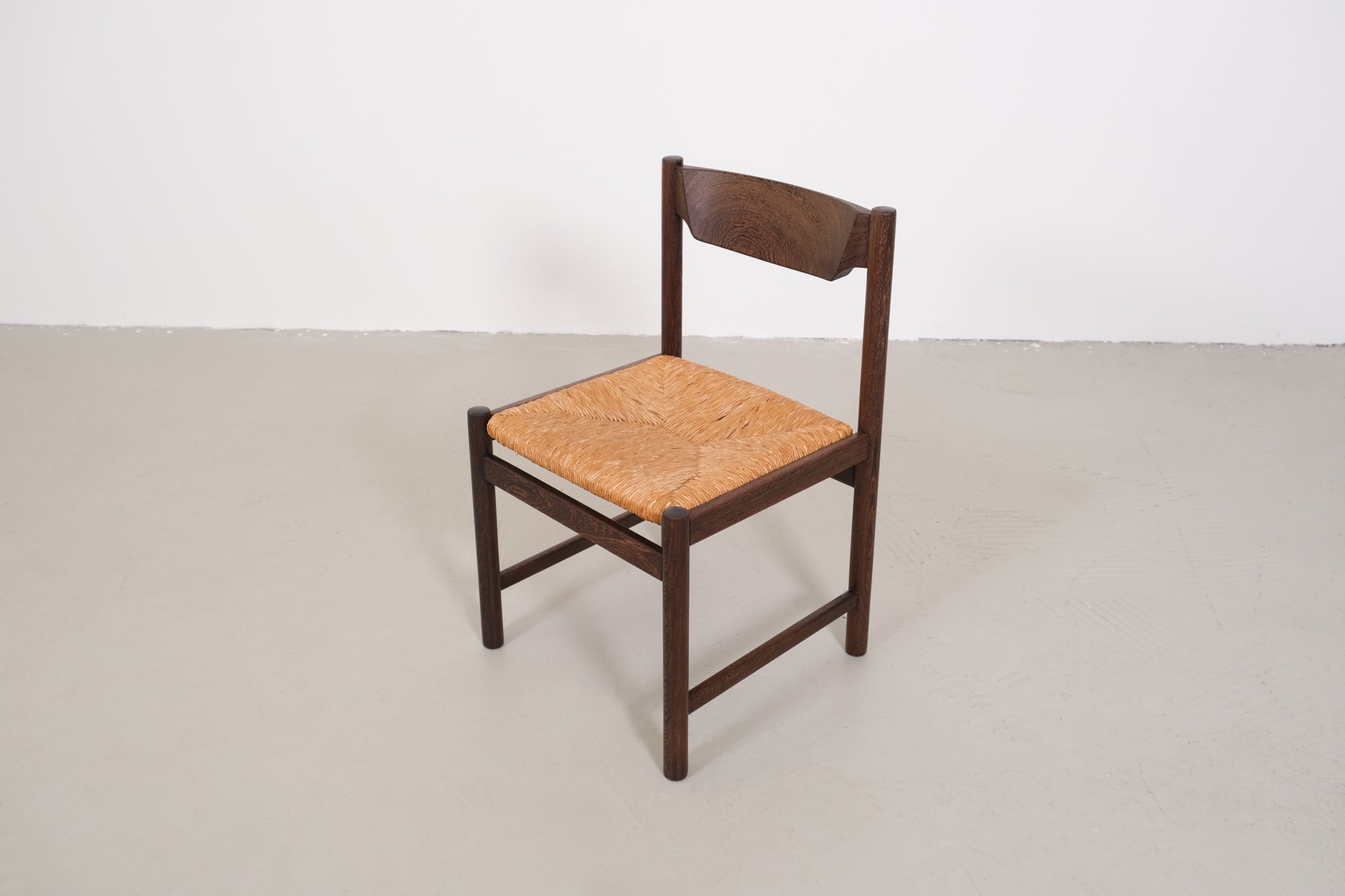 Italian dining chairs with rattan - set of 4