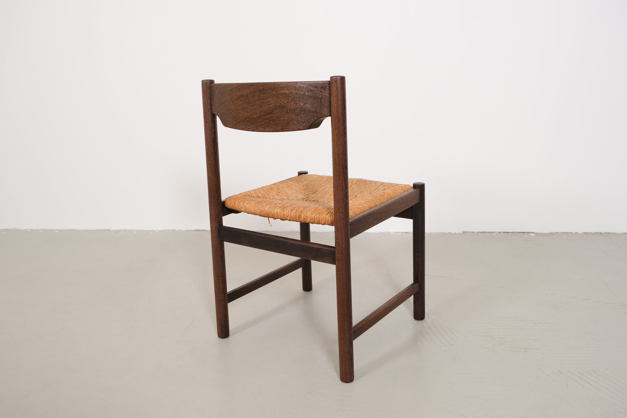Italian dining chairs with rattan - set of 4