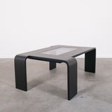1970s Coffee Table with Smoked Glass Top
