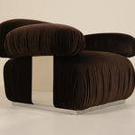 Brown modern chair on a beige background