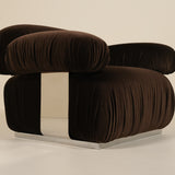 Brown modern chair on a beige background