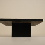 Slate coffee table on a beige background