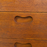 Groot organisch teak bureau Hartmut Lohmeyer voor Wilkhahn