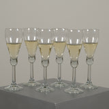 Set of 6 Modern Champagne Flutes