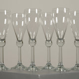 Set of 6 Modern Champagne Flutes