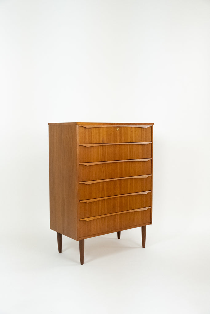 Vintage Deense Teakhouten Ladekast 