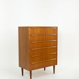 Vintage Deense Teakhouten Ladekast 
