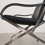 Set of vintage faux leather armchairs