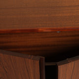 Close-up of a wooden surface with a visible scratch