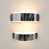 Chrome wall lamps by Glashütte Limburg 1970s