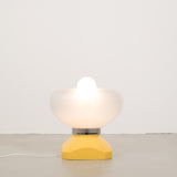 Yellow Italian space age lamp