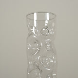Modern Glass Relief Cylinder Vase