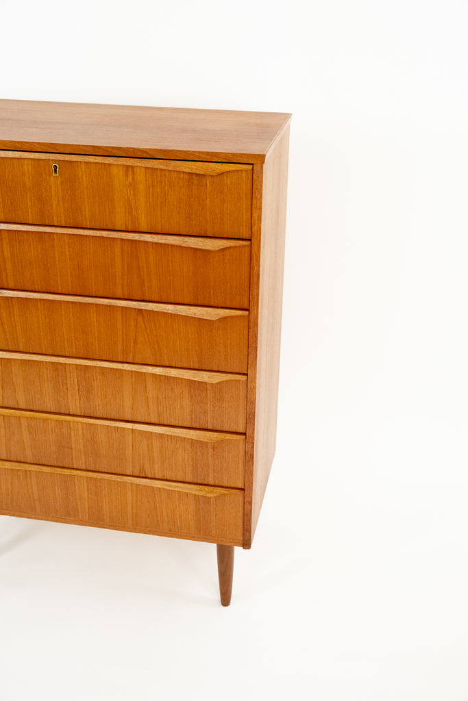 Vintage Deense Teakhouten Ladekast 