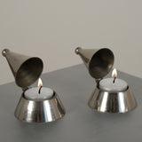 Vintage 1980s Memphis-Style Cone Candleholders