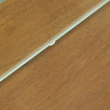 Midcentury salontafel in moderne stijl van teakfineer met glasplaat