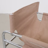 Walter Antonis SZ14 chair with chrome base and canvas seat