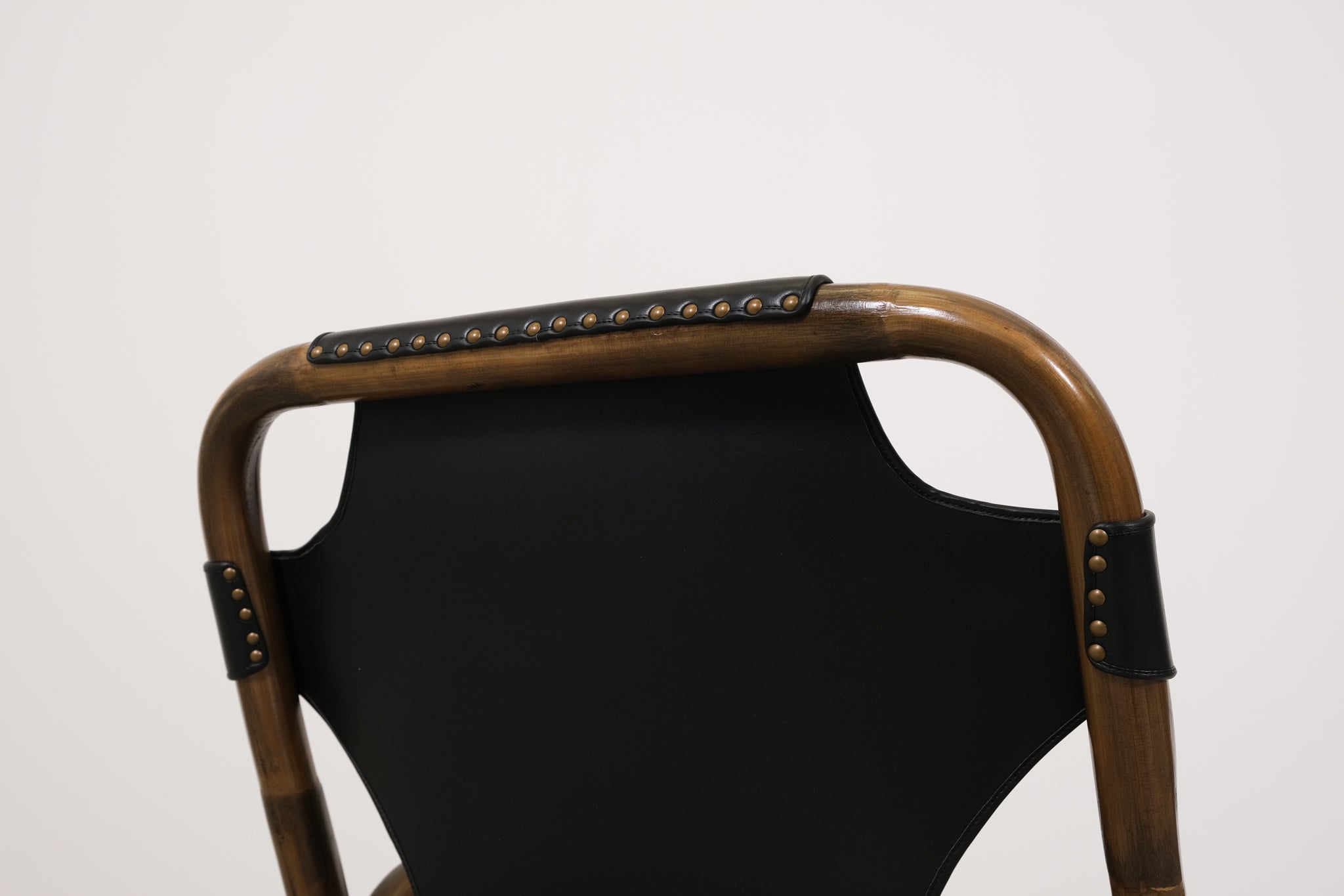 Vintage rattan chair with skai seat