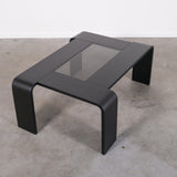 1970s Coffee Table with Smoked Glass Top
