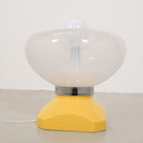 Yellow Italian space age lamp