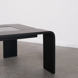 1970s Coffee Table with Smoked Glass Top