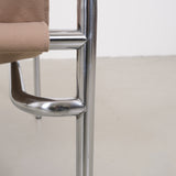 Walter Antonis SZ14 chair with chrome base and canvas seat