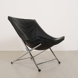 Leather lounge chair by Teun van Zanten for Molinari
