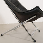 Leather lounge chair by Teun van Zanten for Molinari